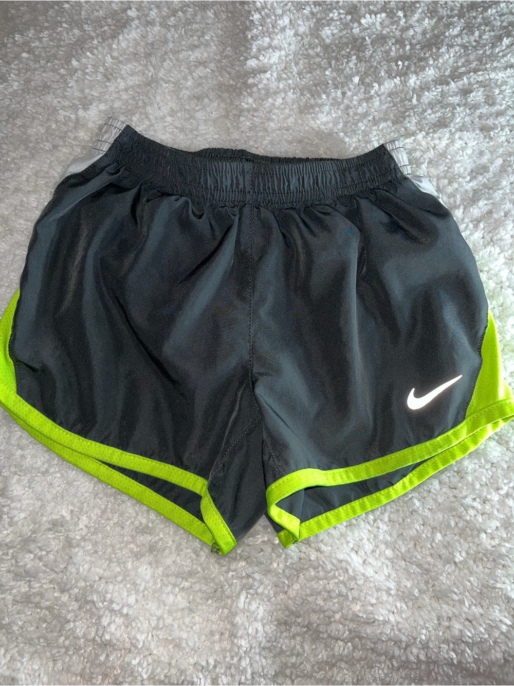 Nike Black & Green kids Running Shorts